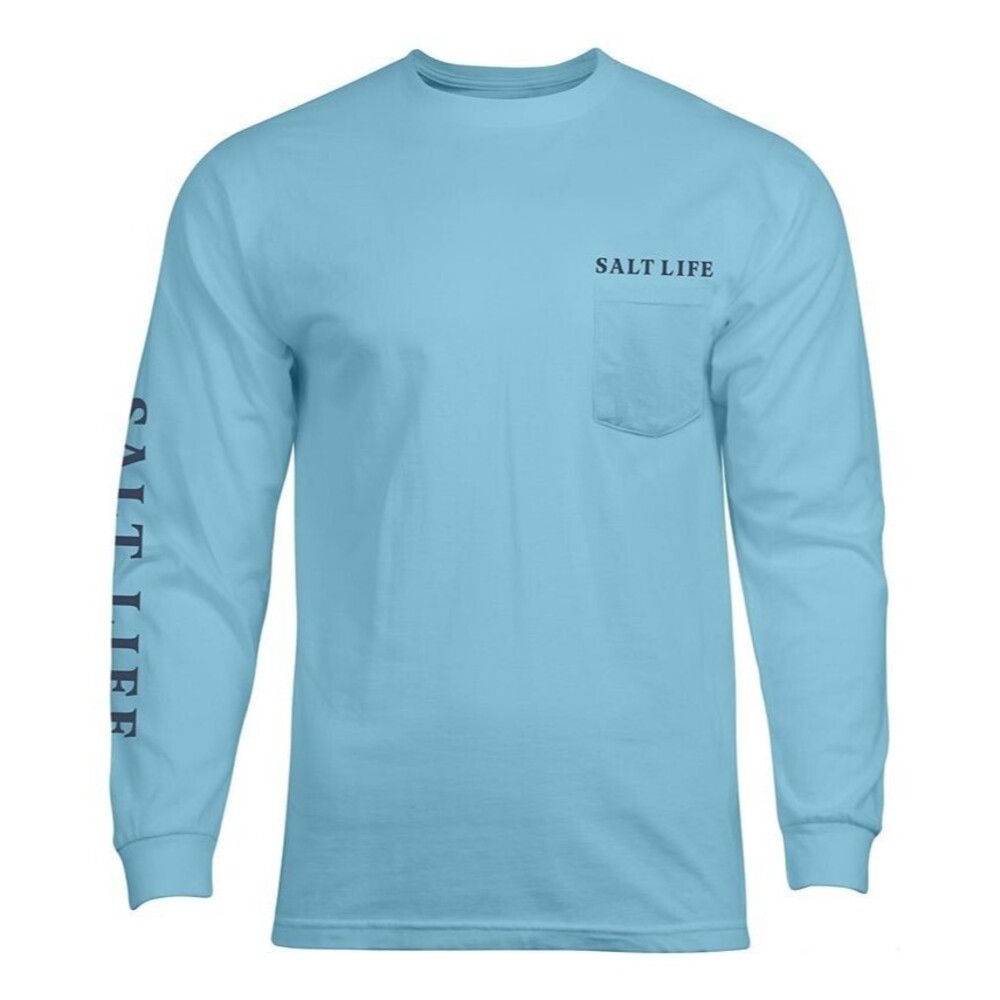 Salt Life Men's Salt Life Lounge Life Graphic Long Sleeve T-Shirt Sky Blue XXL